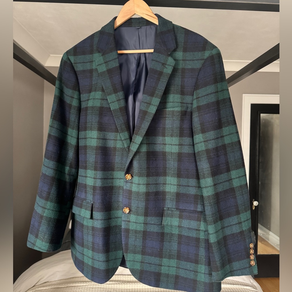Classic Black Watch Plaid Sport Coat